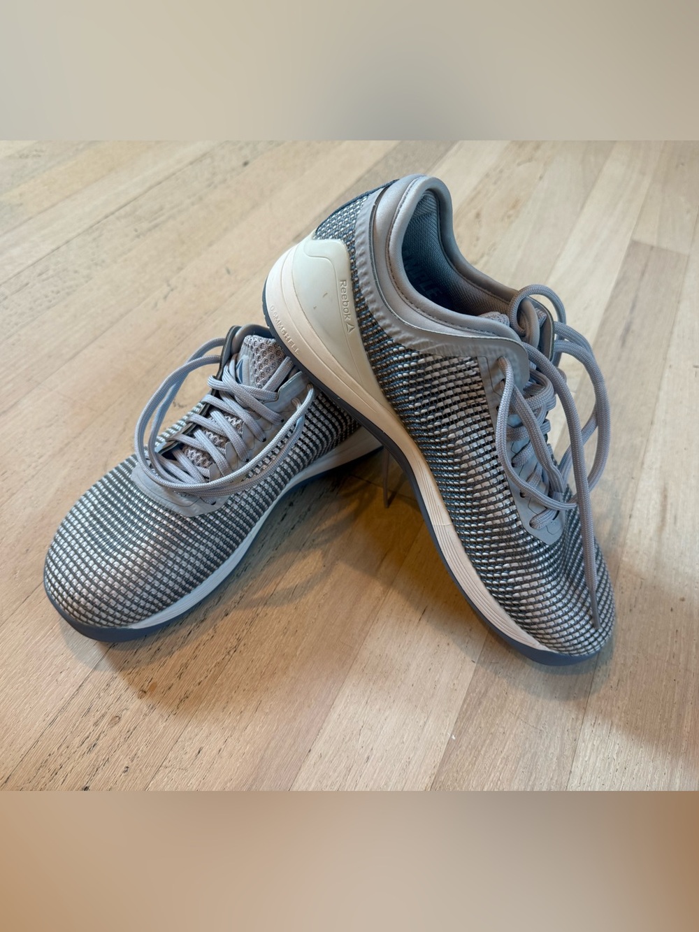 Reebok Women’s Light Gray and White Athletic Sneakers